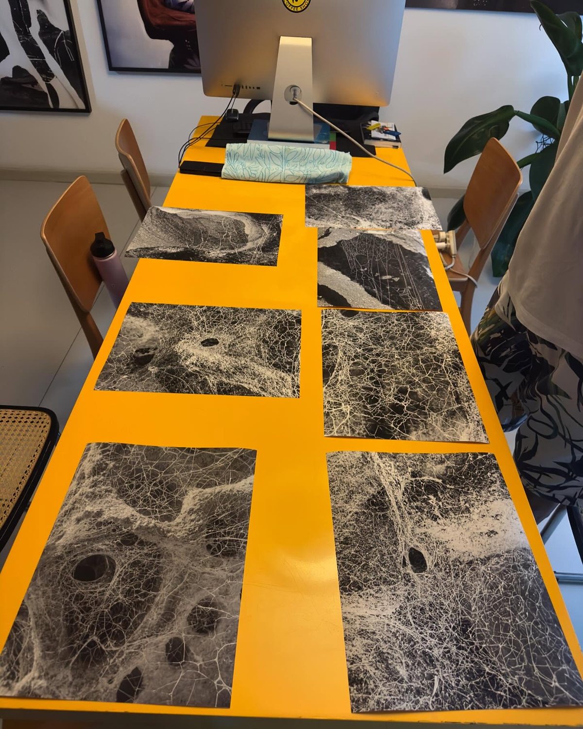 A mesa de trabalho